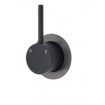 Kaya Up Wall Mixer, Matte Black, Small Round Gun Metal Plate Kaya Up Wall Mixer, Matte Black, Small Round Gun Metal Plate